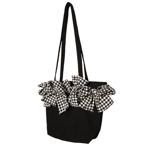 Large-capacity Three-dimensional Plaid Big Bow Crossbody Bag - Image 8