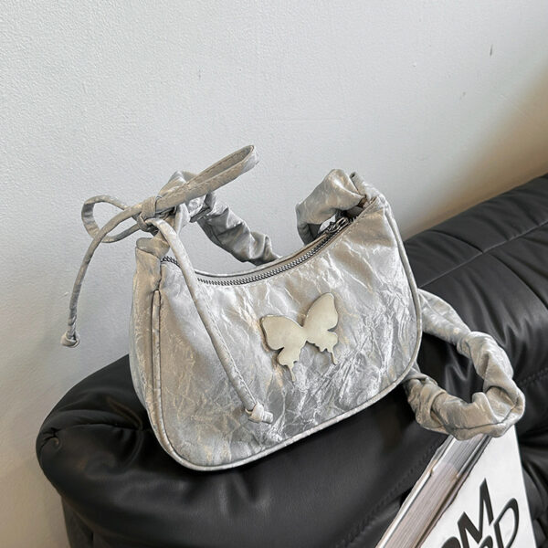 Crossbody Bag Casual Drawstring Bow Shoulder Bag - Image 8