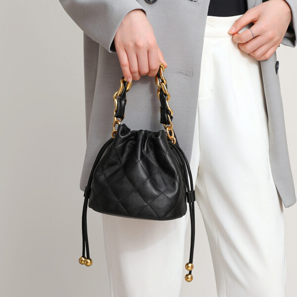 Fashion Crossbody Bucket Mini Portable Shoulder Leather Women Bag - Image 4