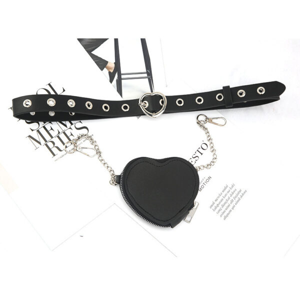 Mini Love Heart Belt Small Waist Bag Detachable Belt Decoration Bag - Image 2