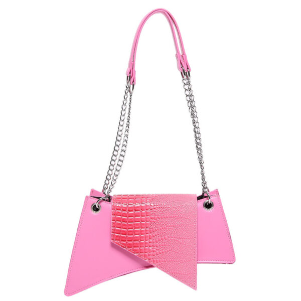 Stone Pattern Patent Leather Glossy New Square Pouch Women - Image 10