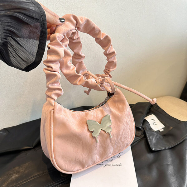 Crossbody Bag Casual Drawstring Bow Shoulder Bag - Image 9