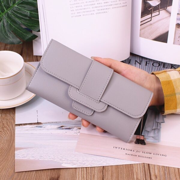 Women's Long Wallet Tri-fold Clutch Large Capacity - Image 7