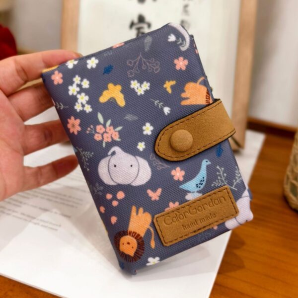 Multifunctional Tri-fold Fashion Multi-card-slot Printed Wallet - Image 9