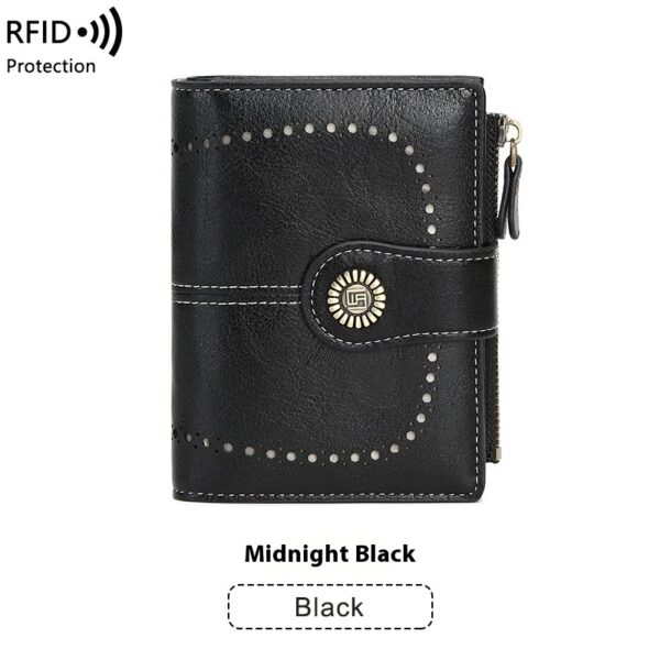 RFID Anti-theft Swiping Women's Wallet Multiple Card Slots Buckle Wallet - Image 9