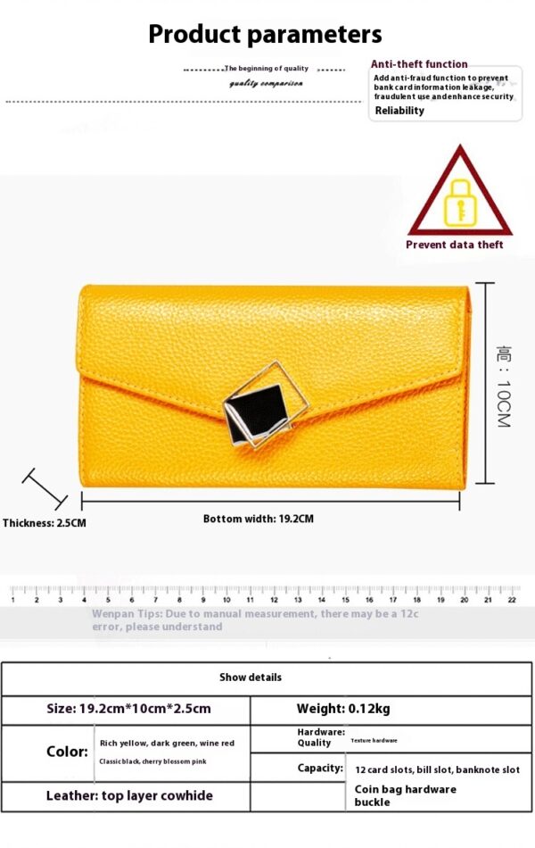 Women's Long Fashion Large-capacity Genuine Leather Wallet - Image 10