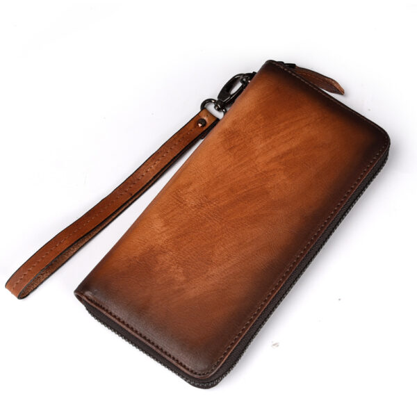 European And American Leather Hand-rub Color Multi-card-slot Clutch Casual Leather Wallet - Image 6