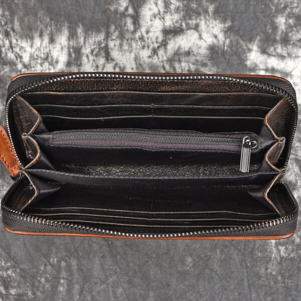 European And American Leather Hand-rub Color Multi-card-slot Clutch Casual Leather Wallet - Image 5