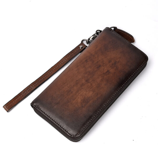 European And American Leather Hand-rub Color Multi-card-slot Clutch Casual Leather Wallet - Image 2