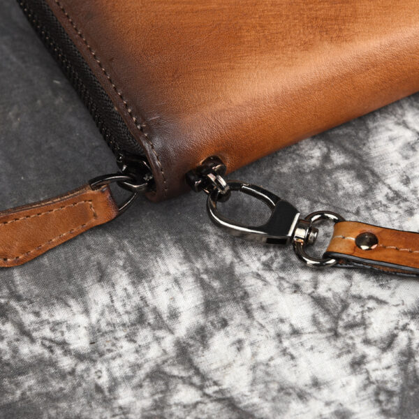 European And American Leather Hand-rub Color Multi-card-slot Clutch Casual Leather Wallet - Image 4