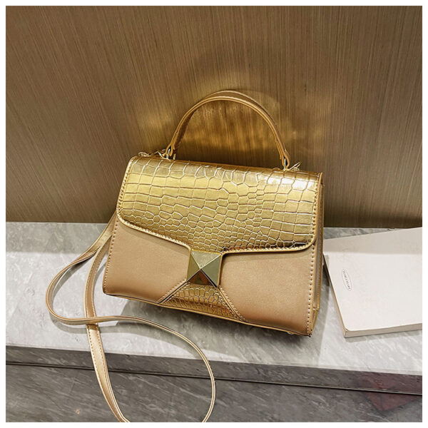 Mining Stone Pattern Stitching Square Pouch Women's Classic All-match Niche Shoulder Bag - Image 9
