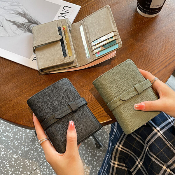 Women's First Layer Cowhide Wallet Short - Image 2