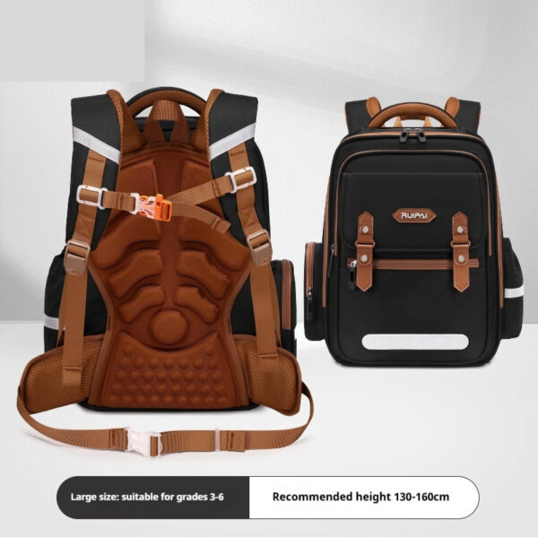 Large Capacity Burden-reducing Waterproof Children's Spine Protection Schoolbag - Image 9