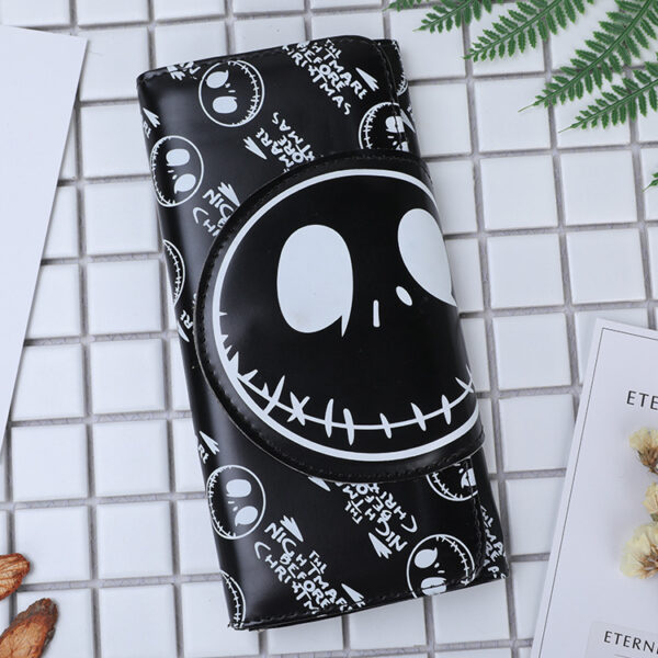 Skull Long Buckle Wallet Clutch - Image 9