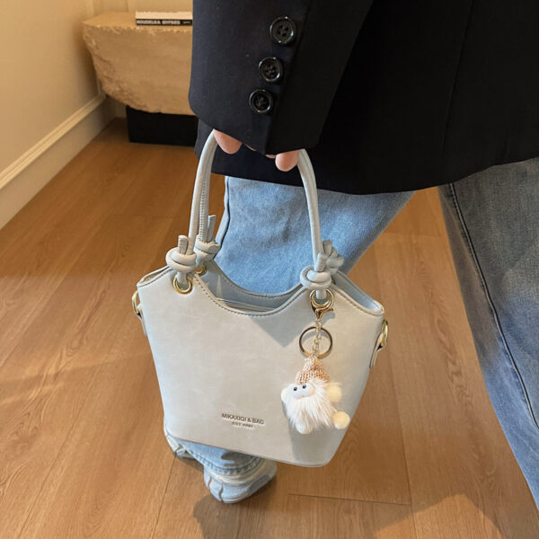 Sweet Style Zipper PU Square Women's Shoulder Crossbody Bag Solid Color Popular Commuting Fashion Small Square Bags - Image 4