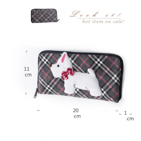 Cute Qile Cat Women's Fashion Canvas Wallet - Image 6