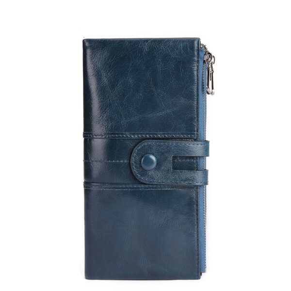 Retro Women's Leather Wallet Fashion Rfid Long Wallet - Image 8
