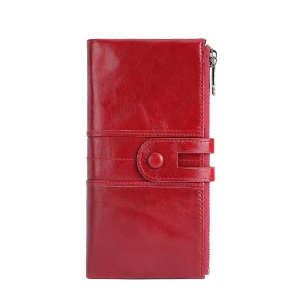 Retro Women's Leather Wallet Fashion Rfid Long Wallet - Image 10