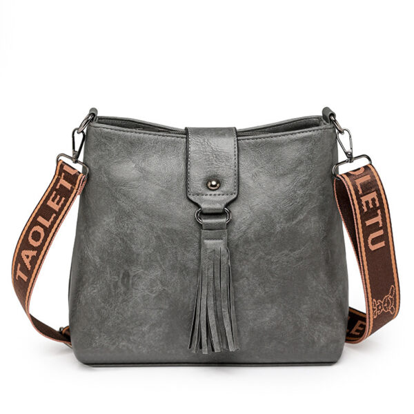 Retro Women's Leisure Bucket Bag Shoulder Messenger Bag - Image 8
