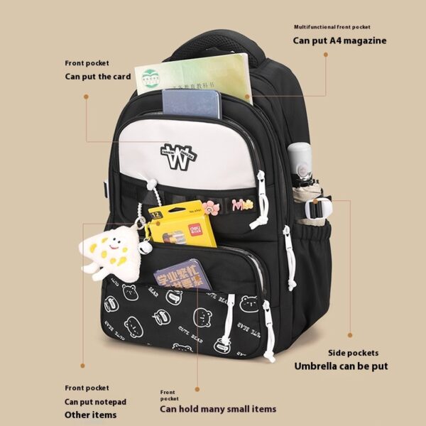 Cartoon Printing Large Capacity Backpack All-matching - Image 3
