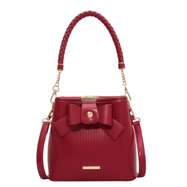 New Special-interest Design Bowknot Color Matching Shoulder Messenger Bag - Image 5