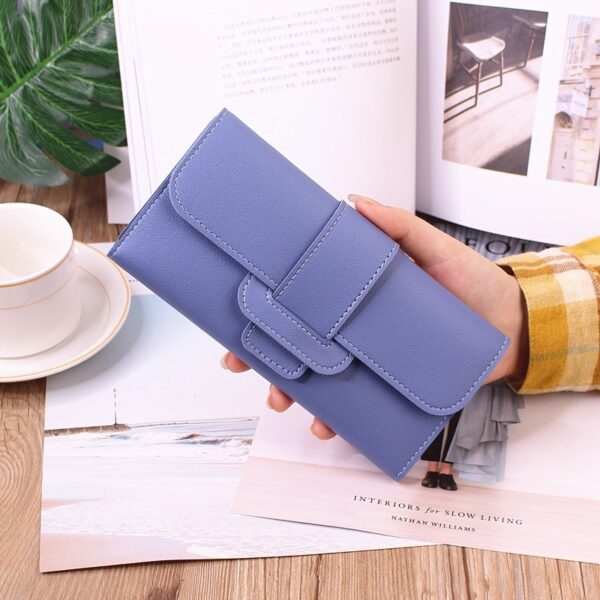Women's Long Wallet Tri-fold Clutch Large Capacity - Image 9
