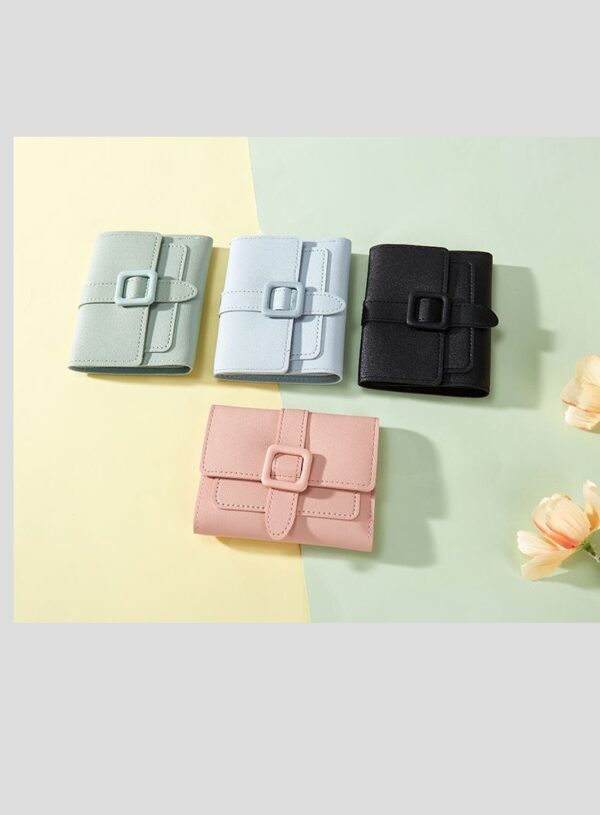 Purse Short Solid Color Card Holder Spring Women's High Sense - Image 8