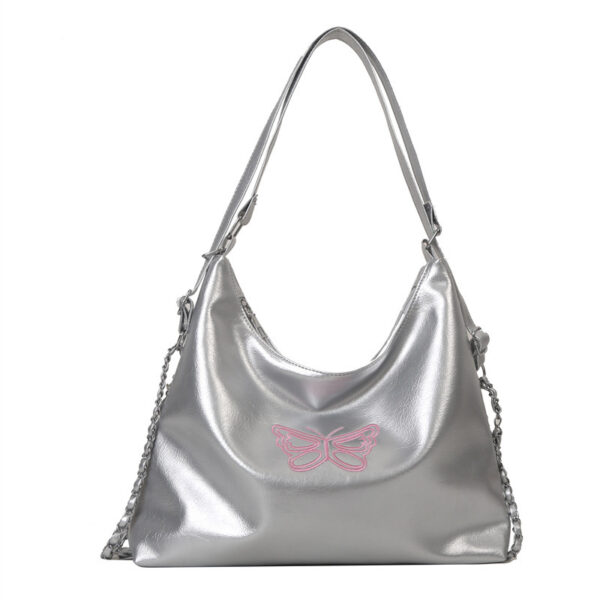 Women's Fashion Casual Soft Leather Large Capacity One-shoulder Bucket Bag - Image 3