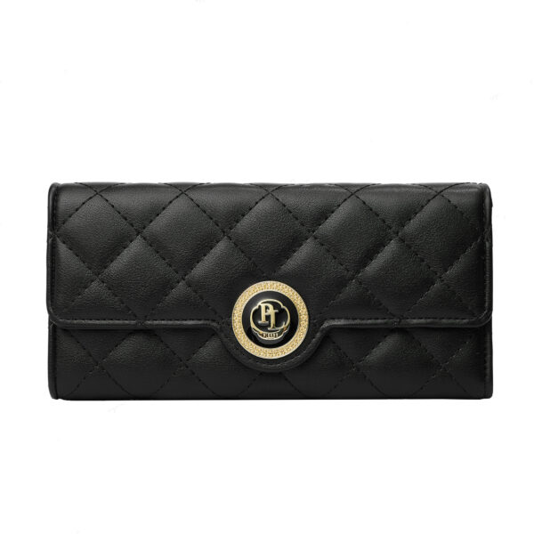 Rhombus Wallet Women's Long Tri-fold Large Capacity - Image 3