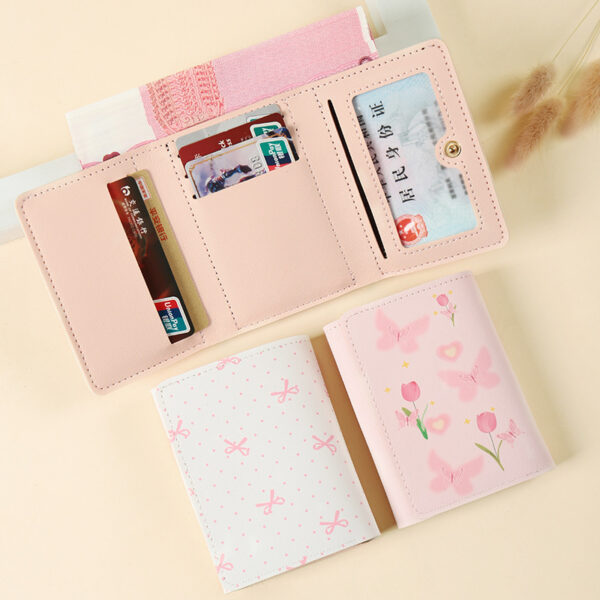 Butterfly-patterned Short Style Three-fold Wallet Multifunction - Image 3