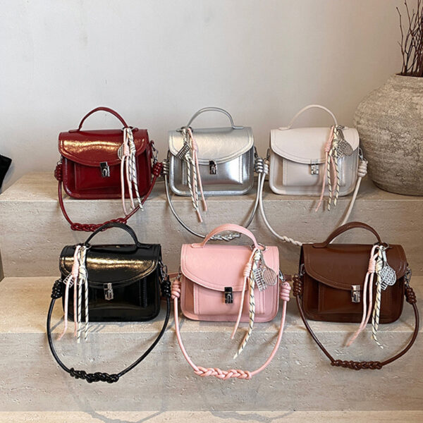Casual Small Square Shoulder Bag Retro Portable Messenger Handbags For Women - Image 5