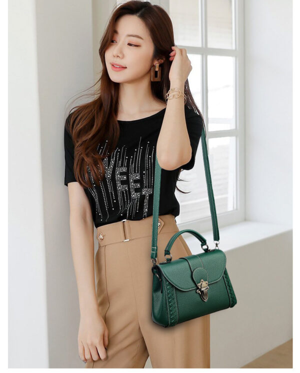 Retro Simple Shoulder Bag Soft Leather - Image 7