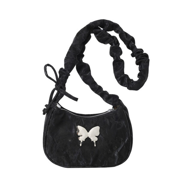 Crossbody Bag Casual Drawstring Bow Shoulder Bag - Image 5