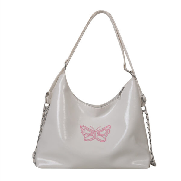 Women's Fashion Casual Soft Leather Large Capacity One-shoulder Bucket Bag - Image 7