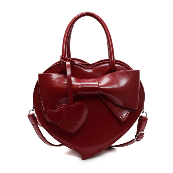 Bow Heart Bag Fashion Portable Shoulder Messenger Bag - Image 7