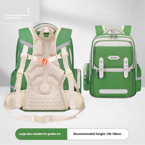 Large Capacity Burden-reducing Waterproof Children's Spine Protection Schoolbag - Image 10