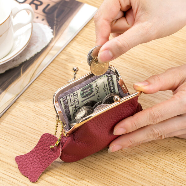 Women's Genuine Leather Small Retro Coin Purse - Image 2