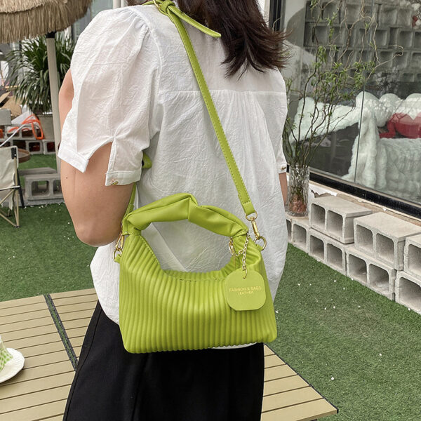 Women Fashion Crossbody Bag PU Leather Pleated Cloud Small Tote Bags Casual Simple Elegant Temperament Messenger Bags - Image 10