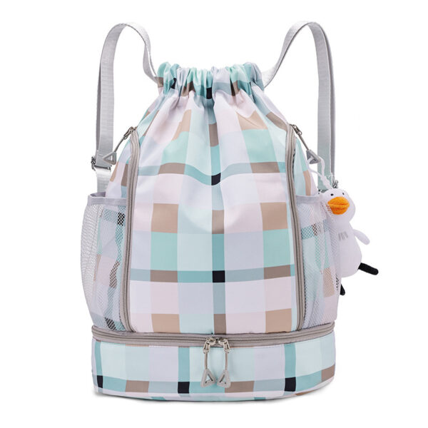 Drawstring Backpack 2 Large Capacity Multi-layer Outdoor Basketball Bag - Image 5
