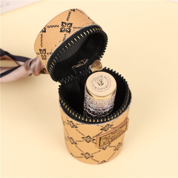 Creative Bucket Coin Purse Vintage Printed Mini Lipstick Key Storage Car Key Chain Pendant - Image 2