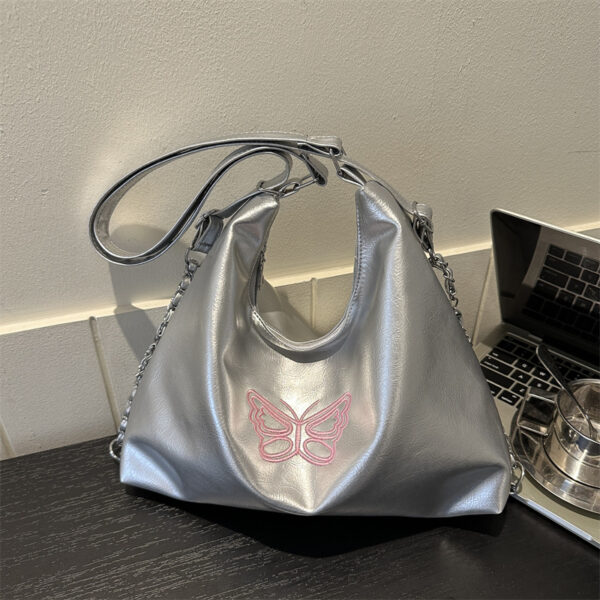 Women's Fashion Casual Soft Leather Large Capacity One-shoulder Bucket Bag - Image 2