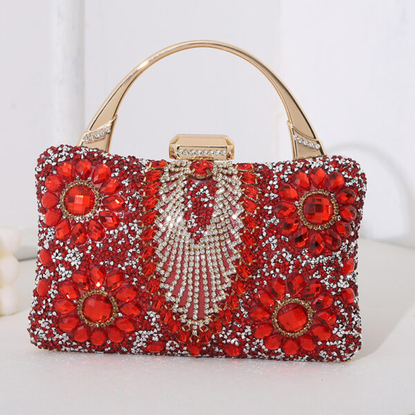 New Metal Handheld Handmade Diamond Inlaid Dinner Bag - Image 6