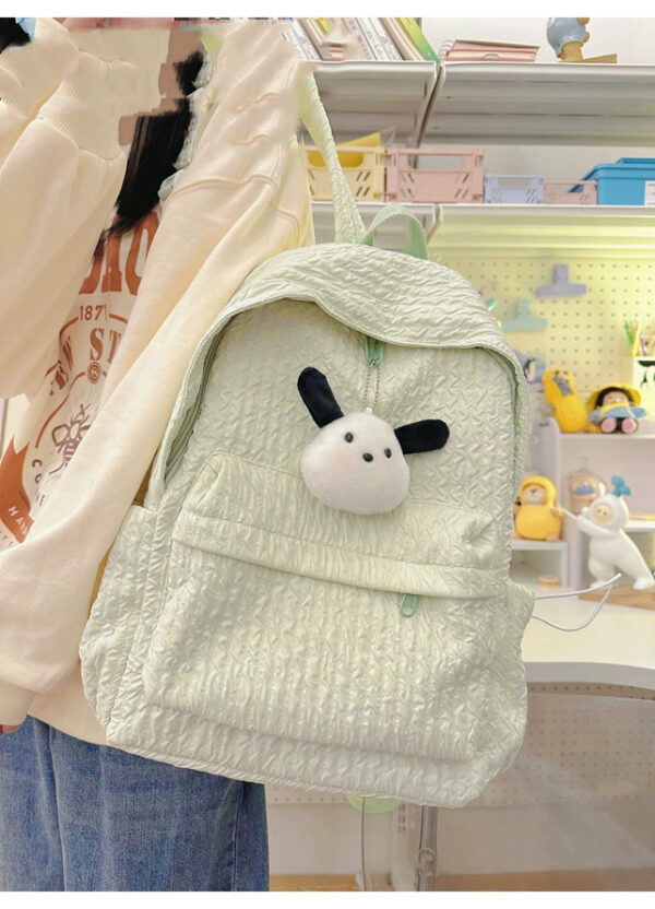 Large Capacity Simple Solid Color Backpack Middle School Students Backpack - Image 7