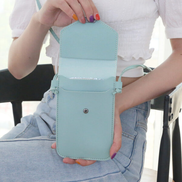 Touch Screen Women's Cat Metal Decoration Transparent Magic Multifunctional Mobile Phone Bag - Image 3