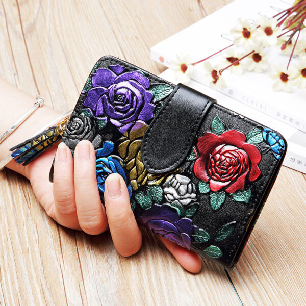 Fashion Women's Leather Wallet Short - Image 3
