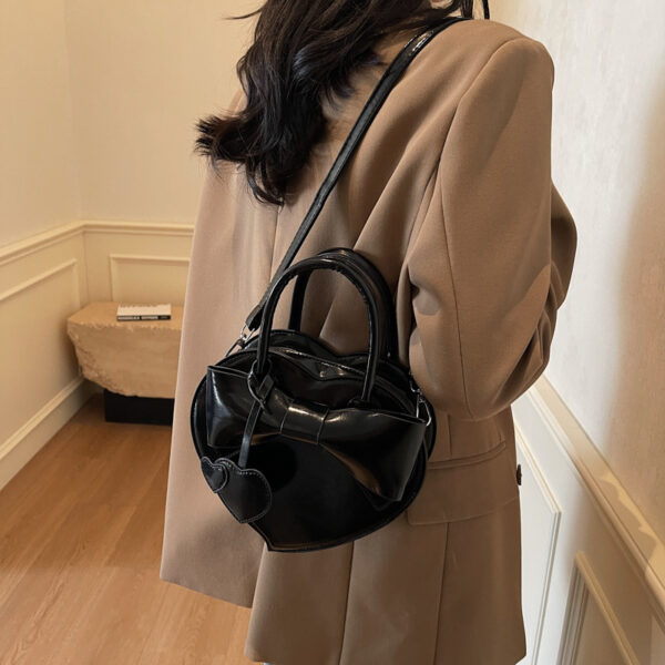Bow Heart Bag Fashion Portable Shoulder Messenger Bag - Image 2