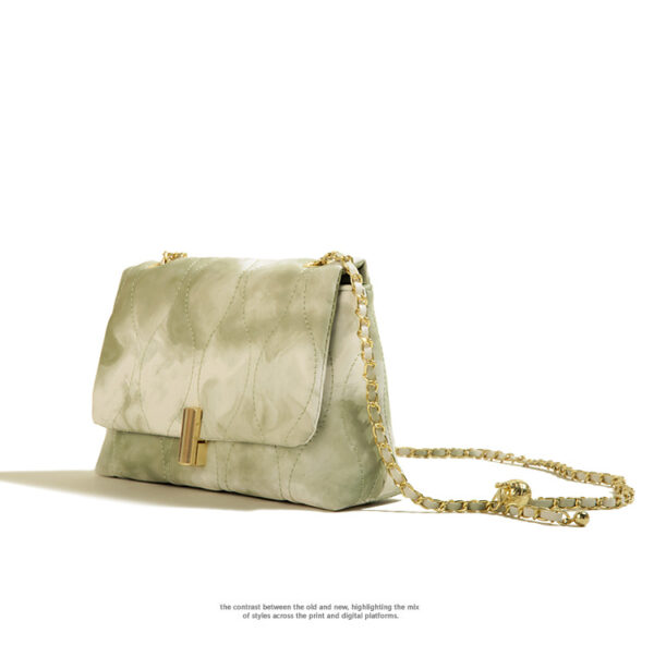 Texture Chain Crossbody Shoulder Small Square Bag - Image 5