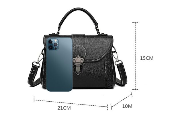 Retro Simple Shoulder Bag Soft Leather - Image 6