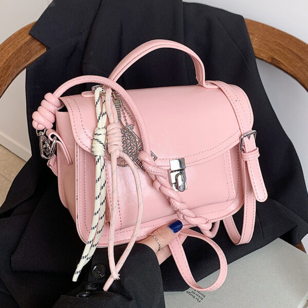 Casual Small Square Shoulder Bag Retro Portable Messenger Handbags For Women - Image 7