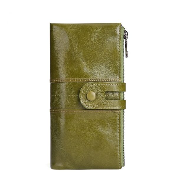 Retro Women's Leather Wallet Fashion Rfid Long Wallet - Image 6